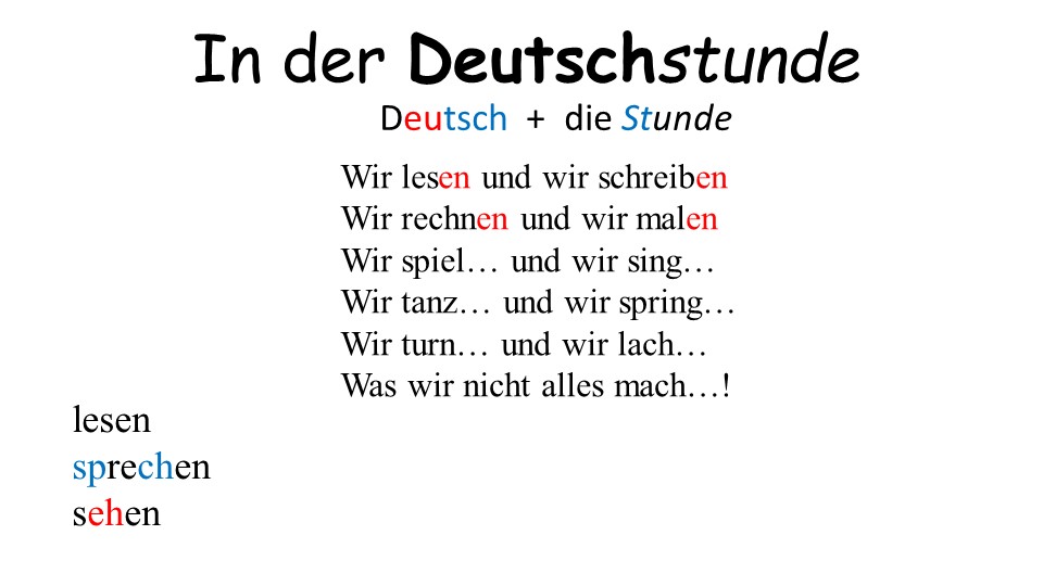 Презентация по немецкому языку на тему "На уроке немецкого языка" (2 класс) Учебники, Презентации и Подготовка к Экзаменам для Школьников на Klass-Uchebnik.com