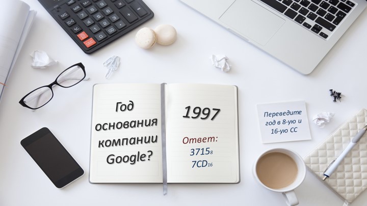 Презентация "Информатика в датах" (материал к уроку по теме "Системы счисления") Учебники, Презентации и Подготовка к Экзаменам для Школьников на Klass-Uchebnik.com