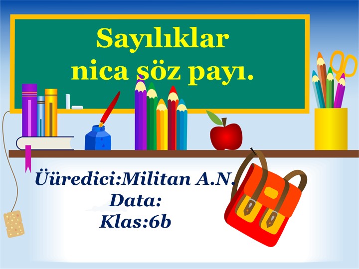 Презентация по гагаузскому языку на тему "Числительное "(6класс) Учебники, Презентации и Подготовка к Экзаменам для Школьников на Klass-Uchebnik.com