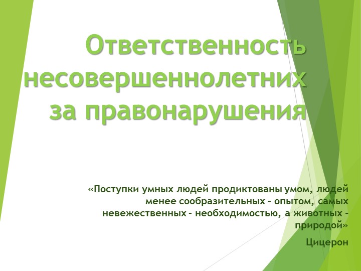 Презентация "Ответственность обучающегося за совершение правонарушения" 8-10 кл Учебники, Презентации и Подготовка к Экзаменам для Школьников на Klass-Uchebnik.com