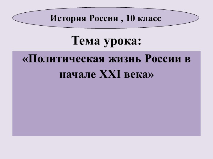 Политическая жизнь России в начале XXI века Учебники, Презентации и Подготовка к Экзаменам для Школьников на Klass-Uchebnik.com