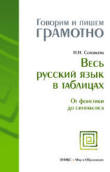 Весь русский язык в таблицах. От фонетики до синтаксиса - Соловьева Н.Н. Учебники, Презентации и Подготовка к Экзаменам для Школьников на Klass-Uchebnik.com