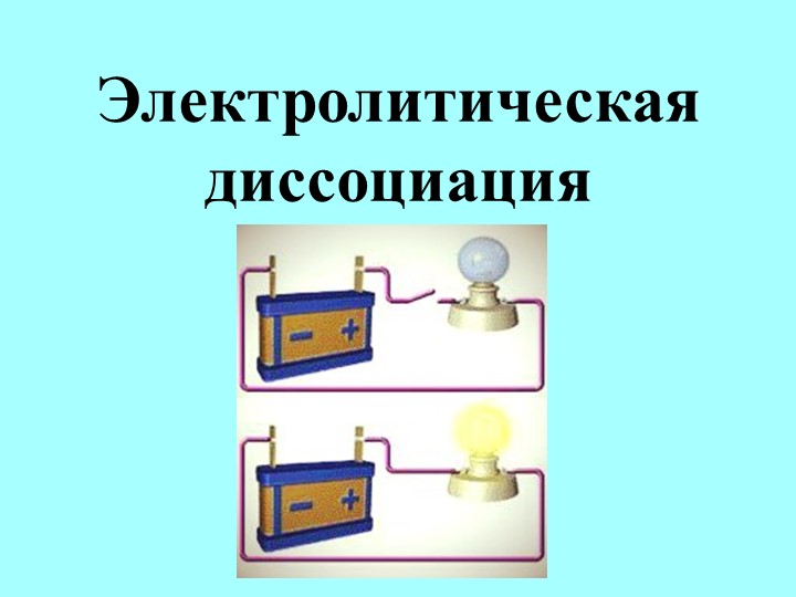Презентация по химии: "Электролитическая диссоциация" Учебники, Презентации и Подготовка к Экзаменам для Школьников на Klass-Uchebnik.com