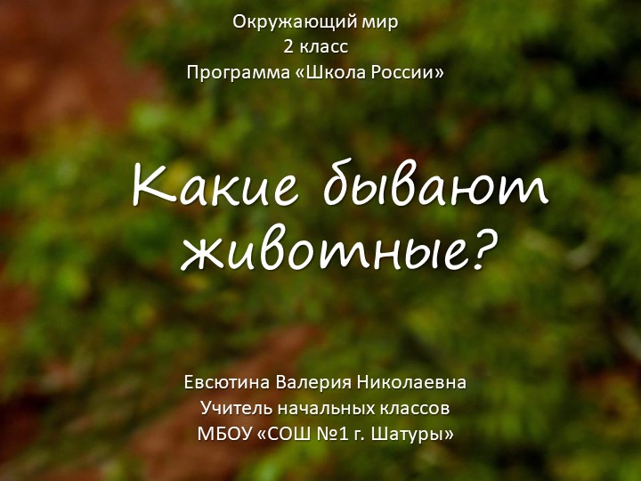 Презентация "Какие бывают животные" Учебники, Презентации и Подготовка к Экзаменам для Школьников на Klass-Uchebnik.com