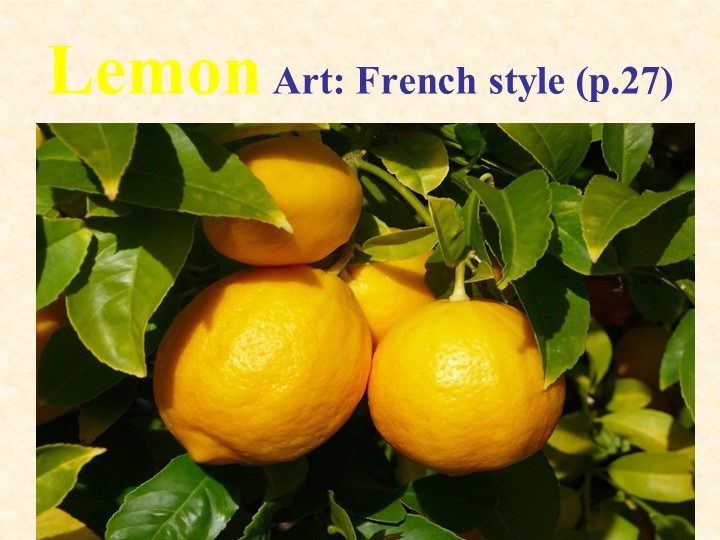 Презентация по английскому языку на тему "Lemon Art: French style" (Starlight 6) Учебники, Презентации и Подготовка к Экзаменам для Школьников на Klass-Uchebnik.com