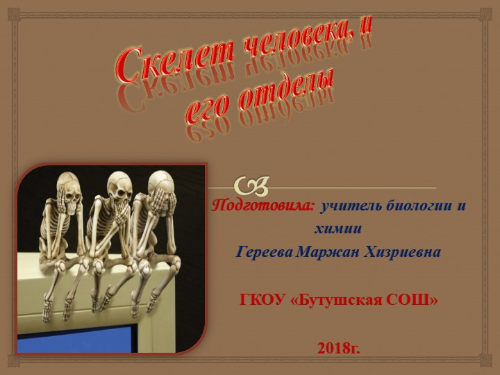 Урок на "Скелет человека" Учебники, Презентации и Подготовка к Экзаменам для Школьников на Klass-Uchebnik.com