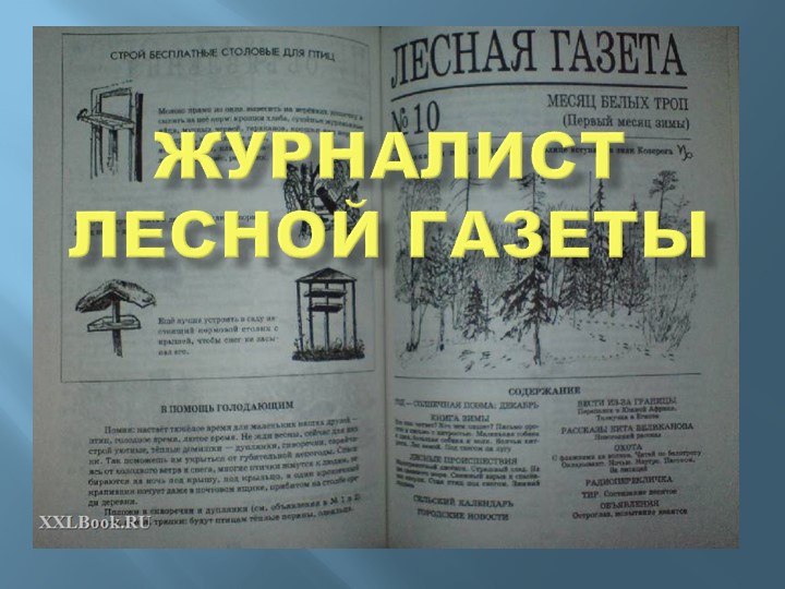 "Журналист лесной газеты" (по творчеству В. Бианки) Учебники, Презентации и Подготовка к Экзаменам для Школьников на Klass-Uchebnik.com