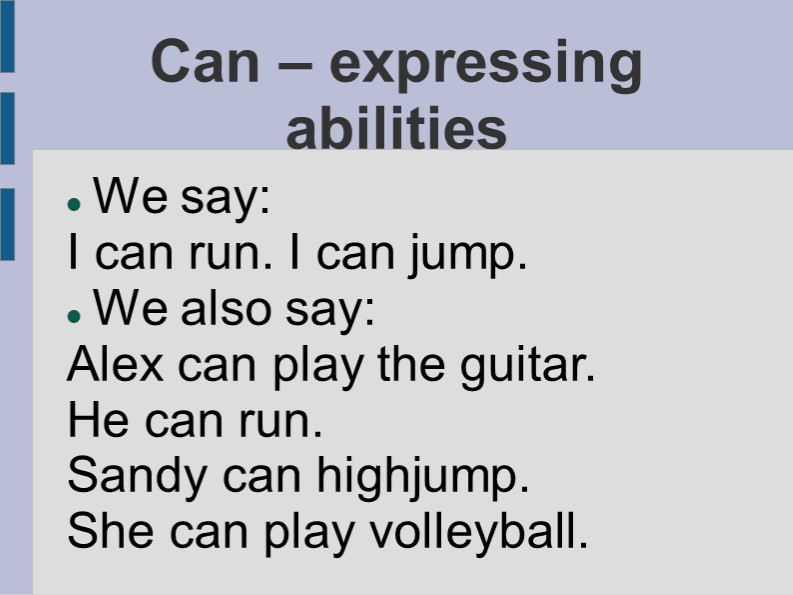 Презентация для отработки употребления в речи глагола can Учебники, Презентации и Подготовка к Экзаменам для Школьников на Klass-Uchebnik.com