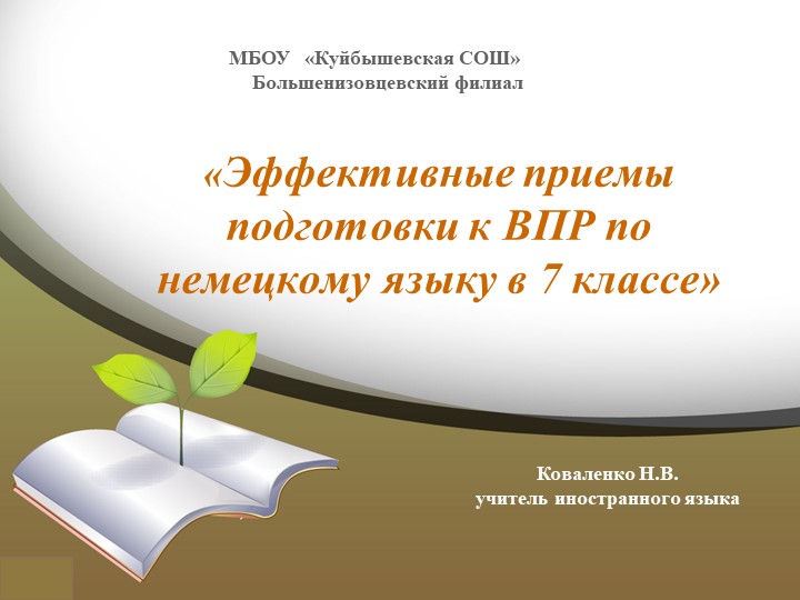 Презентация "Эффективные приемы подготовки к ВПР по немецкому языку в 7классе" Учебники, Презентации и Подготовка к Экзаменам для Школьников на Klass-Uchebnik.com