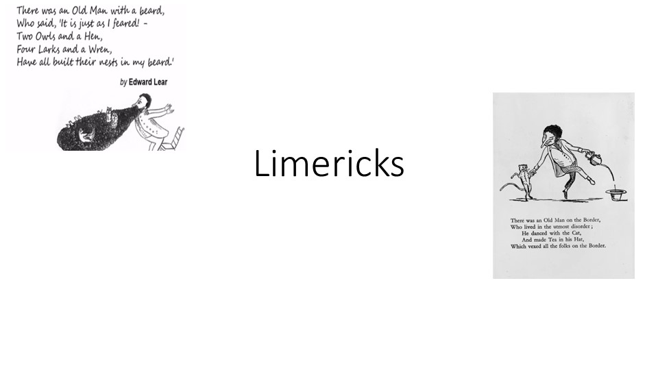 Презентация к открытому уроку по теме "Лимерики" Учебники, Презентации и Подготовка к Экзаменам для Школьников на Klass-Uchebnik.com