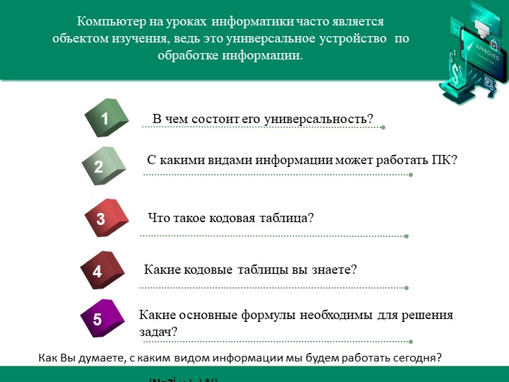 Презентация по информатике на тему "Кодирование графической информации"и Учебники, Презентации и Подготовка к Экзаменам для Школьников на Klass-Uchebnik.com