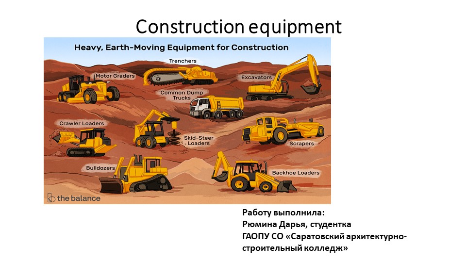 Презентация по английскому языку на тему "Строительные машины" 11 класс Учебники, Презентации и Подготовка к Экзаменам для Школьников на Klass-Uchebnik.com