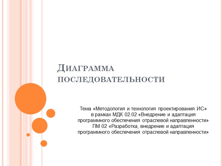 Презентация по ПМ.02. МДК 02.01 "Методология проектирования информационных систем" на тему "Диаграмма последовательности" Учебники, Презентации и Подготовка к Экзаменам для Школьников на Klass-Uchebnik.com