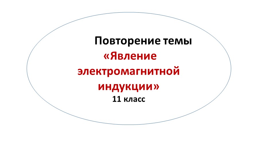 Презентация для повторение темы"Явление электромагнитной индукции" (11 класс) Учебники, Презентации и Подготовка к Экзаменам для Школьников на Klass-Uchebnik.com