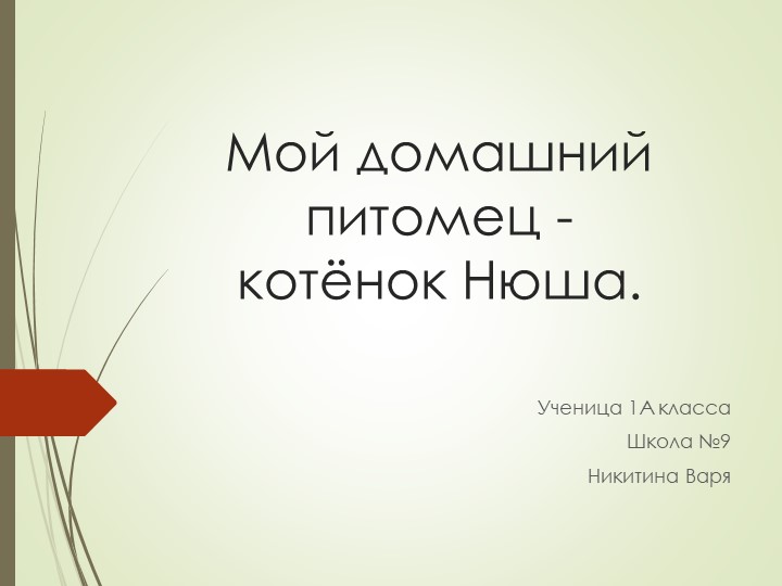 Презентация по окружающему миру на тему "Мой домашний питомец" Учебники, Презентации и Подготовка к Экзаменам для Школьников на Klass-Uchebnik.com