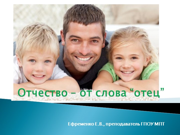 Презентация к занятию "Разговоры о важном" на тему "Отчество-от слова "отец" для СПО Учебники, Презентации и Подготовка к Экзаменам для Школьников на Klass-Uchebnik.com