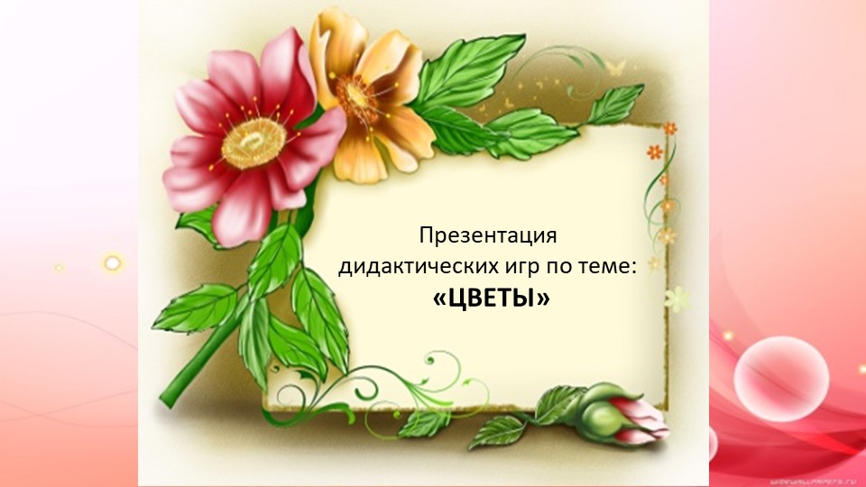 Презентация на тему "Дидактические игры к проекту "Цветы" Учебники, Презентации и Подготовка к Экзаменам для Школьников на Klass-Uchebnik.com
