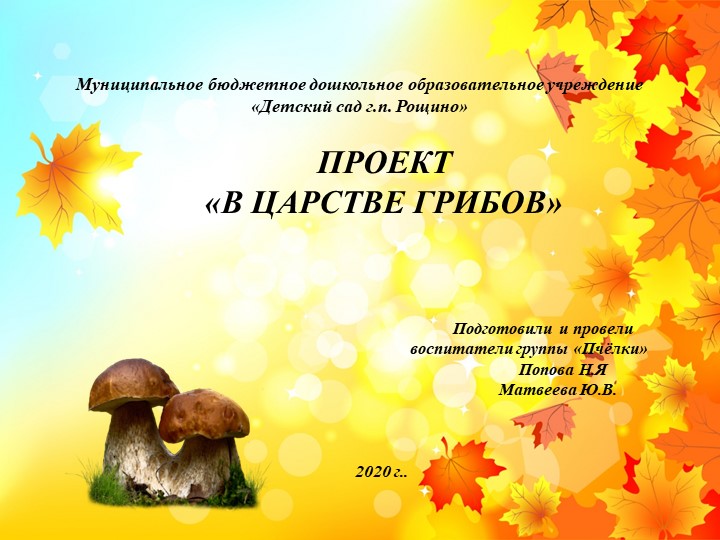 Презентация проекта "В царстве грибов" Учебники, Презентации и Подготовка к Экзаменам для Школьников на Klass-Uchebnik.com