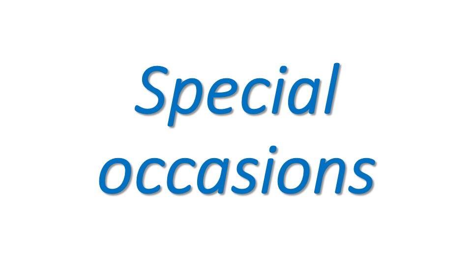Презентация по английскому языку на тему "Special occasions" Учебники, Презентации и Подготовка к Экзаменам для Школьников на Klass-Uchebnik.com