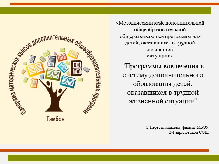 Презентация по доп.образованию на тему: "«Панорама методических кейсов дополнительных общеобразовательных программ» . Учебники, Презентации и Подготовка к Экзаменам для Школьников на Klass-Uchebnik.com