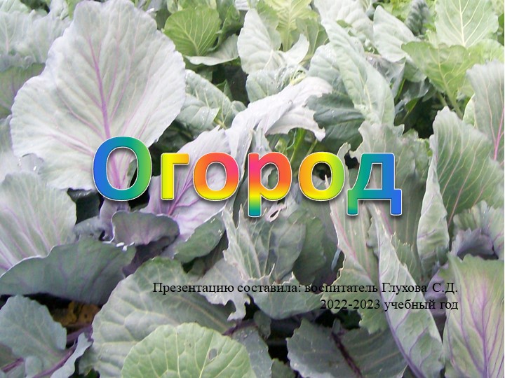 Презентация к воспитательному часу " Огород". Учебники, Презентации и Подготовка к Экзаменам для Школьников на Klass-Uchebnik.com
