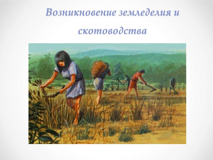 Урок по теме "Возникновение земледелия и скотоводства" Учебники, Презентации и Подготовка к Экзаменам для Школьников на Klass-Uchebnik.com