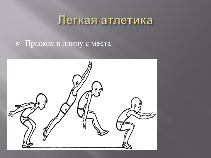 Презентация "Прыжок в длину с места" Учебники, Презентации и Подготовка к Экзаменам для Школьников на Klass-Uchebnik.com