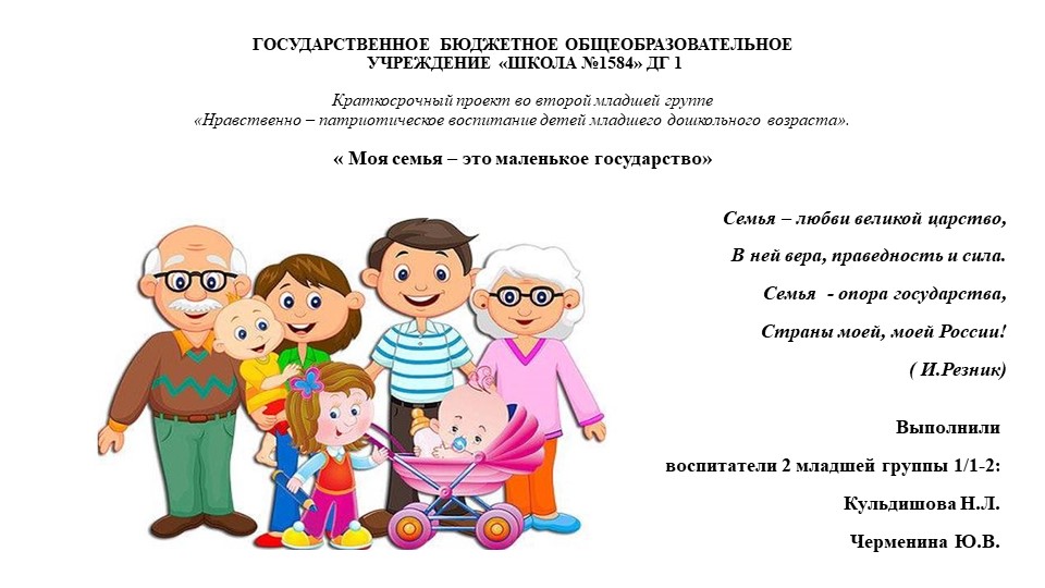 Презентация проекта во второй младшей группе на тему "Семья" Учебники, Презентации и Подготовка к Экзаменам для Школьников на Klass-Uchebnik.com